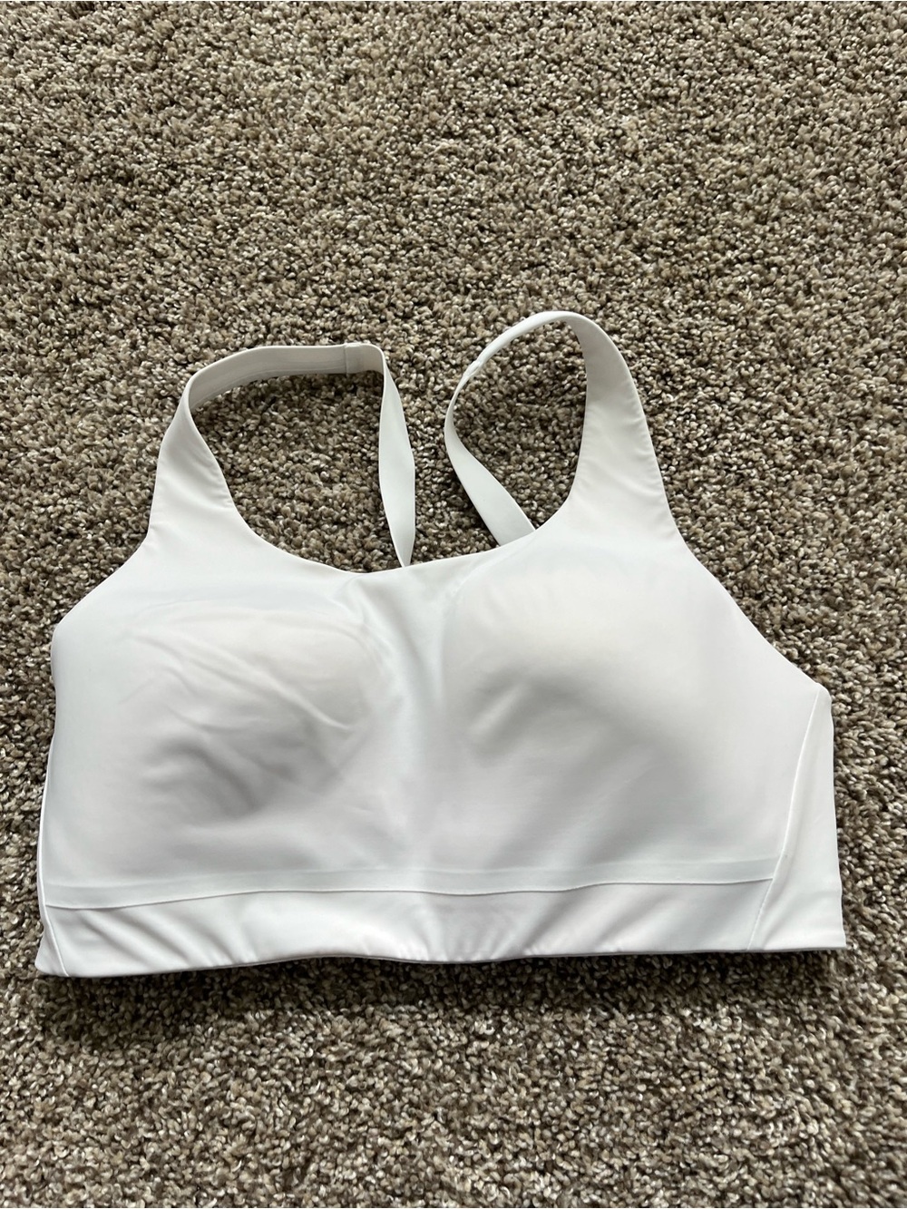 Athleta White High-Neck, high impact, Seamless Sports Bra